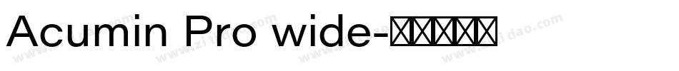 Acumin Pro wide字体转换